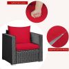 3 Pcs Patio wicker Furniture Set with Cushion