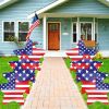 8Pcs 4th of July Yard Signs with Stakes Patriotic Star Ornament for Garden Decor