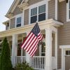 3x5 FT 210D Polyester American Flag; Embroidered Stars; Sewn Stripes; Brass Grommets US Flag Outdoor USA Flags