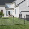 12x4 Ft Outdoor Pool Fence With Section Kit; Removable Mesh Barrier; For Inground Pools; Garden And Patio; Black