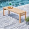 Chesapeake Honey 2Seater Patio Acacia Wood Mixed Strapped Rattan Garden Bench