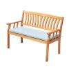 Kapalua Honey Nautical Eucalyptus Wooden Outdoor Garden Bench