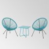 Sale Furniture Alexis Outdoor Woven Chair Teal+Black (Set of 2)