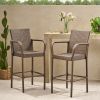 Stewart 30-Inch Outdoor Mix mocha Wicker Barstool (Set of 2)