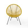 Great Deal Furniture Alexis Outdoor Woven Chair Yellow+Black (set of 2)