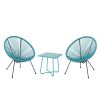 Sale Furniture Alexis Outdoor Woven Chair Teal+Black (Set of 2)