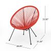 Great Deal Furniture Alexis Outdoor Woven Chair Orange+Black (set of 2)