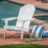 Milan Outdoor Acacia Folding White Adirondack Chair