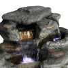 32.6inches Rock Water Fountain with Led Lights