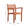 Malibu Outdoor Garden Stacking Armchair (Set of 2)