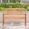 Kapalua Honey Nautical Eucalyptus Wooden Outdoor Garden Bench