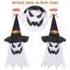 Halloween Ghost Witch Hat Hanging Light Lantern 11.6ft Outdoor String Decorative