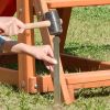 Wooden Swing Set with Slide;  Outdoor Playset Backyard Activity Playground Climb Swing Outdoor Play Structure for Toddlers;  Ready to Assemble Wooden