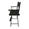 Casual Home Director\\\'s Chair ; Black Frame/Black Canvas; Suitable for adults; foldable style; 2pcs/set populus