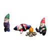 4Pcs Fairy Garden Gnomes My Little Friend Drunk Gnome Dwarfs Statue Gifts Decor