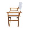 Folding Chair Wooden Director Chair Canvas Folding Chair Folding Chair populus + Canvas (Color : White)