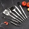 Bbq Barbecue Tools Set Stainless Steel Outdoor Barbecue Tools Combination Set Of Cloth And Tianjin Bag 6 Sets