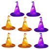 8 Pack 13FT Witch Hat Hanging String LED Light Halloween Decoration Battery Powered Remote Control 8 Lighting Modes Glowing Outdoor Indoor Halloween P