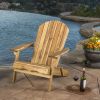 Milan Outdoor Acacia Wood Folding Adirondack Chair