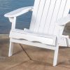 Milan Outdoor Acacia Folding White Adirondack Chair