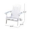 Milan Outdoor Acacia Folding White Adirondack Chair