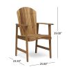 Easter Outdoor Weather Resistant Acacia Wood Adirondack Natural Dining Chairs (Set of 2)