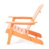 Cartagena Outdoor Acacia Wood AdirondackTangerine Chair