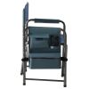 2-piece Padded Folding Outdoor Chair with Storage Pockets; Lightweight Oversized Directors Chair for indoor; Outdoor Camping; Picnics and Fishing; Blu