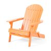 Cartagena Outdoor Acacia Wood AdirondackTangerine Chair