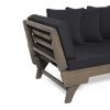 Black Acacia soil Convertible Outdoor Sofa Daybed