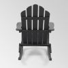 Outdoor lounging hollywood adirondack gray rocking chair