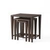 Brown Wicker Nested Side Tables (Set of 3)