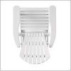 Adirondack Chair with Pull Out Footrest; Acacia Wood for Patio Deck Garden; Backyard Furniture; Easy to Install; White