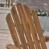 Acacia Wooden Outdoor Rocking Chair Adirondack Dark Brown Rocking Chair