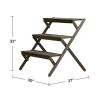 Renaissance Three-Layer Hand-scraped Wood Garden Plant Stand