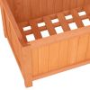 vidaXL Garden Trellis Planter Brown 27.6"x11.8"x53.1" Solid Firwood