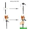 1pc Solar Resin Squirrel Floor Lamp; LED Outdoor Rain Light Courtyard Garden Lawn Landscape Light