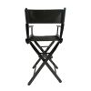 Casual Home Director\\\'s Chair ; Black Frame/Black Canvas; Suitable for adults; foldable style; 2pcs/set populus