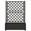 vidaXL Garden Planter with Trellis 39.4"x16.9"x55.9" PP Anthracite