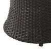 Townsgate Outdoor Brown Wicker Hourglass Side Table