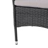 Brascha Contemporary Outdoor PE Wicker Dining Chairs w/ Cushions (Set of 2)