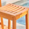 Olina Honey Eucalyptus Wooden Outdoor Dining Stool