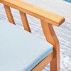 Kapalua Honey Nautical Outdoor Eucalyptus Wooden Dining Chair