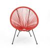 Great Deal Furniture Alexis Outdoor Woven Chair Orange+Black (set of 2)