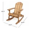 Vivian Outdoor Acacia Adirondack Rocking Chair Natural Wood