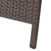 Akehurst Outdoor Brown Wicker Adjustable Folding Side Table