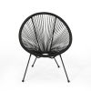 Great Deal Furniture Alexis Outdoor Woven Chair Black (set of 2)