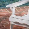 Milan Outdoor Acacia Folding White Adirondack Chair