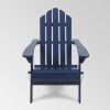 Outdoor foldable solid wood ADIRONDACK chair dark blue