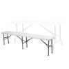 White Plastic Folding Bench,Portable Bench for Indoor, Outdoor Picnic Bench, 6 Feet (3 Legged) XH